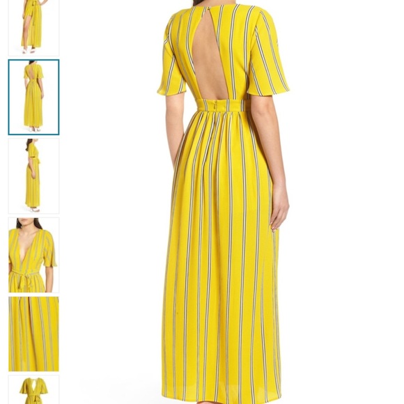 SOCIALITE Striped Wrap Jumpsuit L - Picture 5 of 8